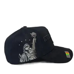 Hat N Y Black Grey Flames Crystals Edition