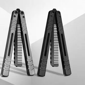 Aluminum Alloy Butterfly Training Comb, Hand-Operated Skill Toy, Beginner Practice Tool, High-Quality Edc Metal Tool ---LG06