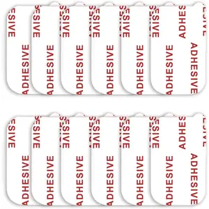 12 Pack Very High Bond [Easy to Peel Off] Rectangle Sticky Adhesive Replacement Kit for Magnetic Car Dashboard Phone Mount Base Sticker Parts Double Side Tape Adhesive Pads (White)