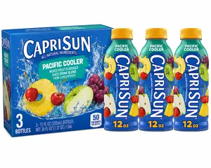 Capri Sun Pacific Cooler Mixed Fruit Juice Drink, 12 fl oz Bottles, 3-Pack Refreshment – Refreshing Fruit Juice Beverage with Natural Flavors