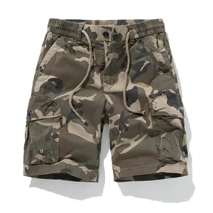 Men’s camouflage cargo shorts — new for summer men’s wear, casual and stylish mid-length design, breathable and durable fabric, drawstring waist, straight cut, multiple pockets, outdoor sports style, Father’s Day gift #SummerWins #fathersdaygift
