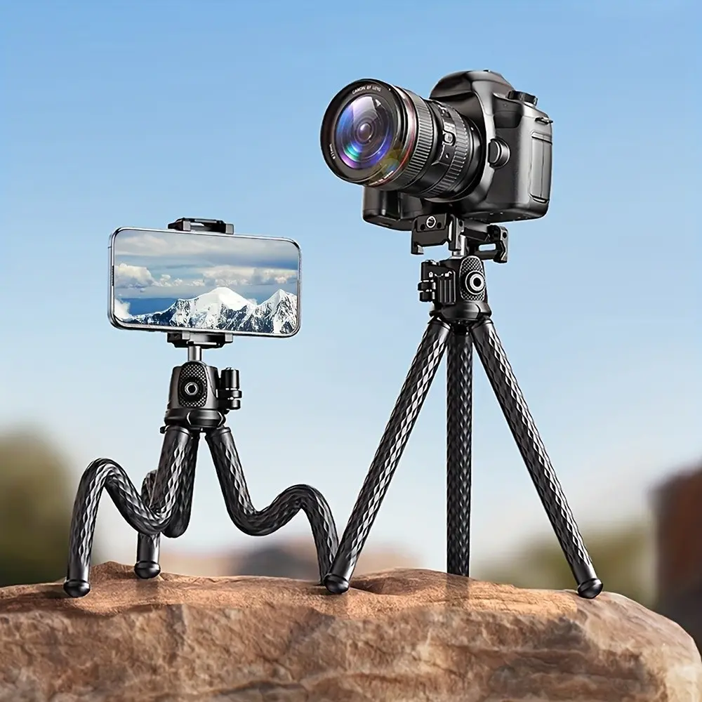 Flexible Phone Tripod, Bending Tripod, Mini Camera Handheld Tripod, Portable Travel Tripod, Flexible Tripod Stand, Phone Tripod Holder for Live Streaming and Video Recording