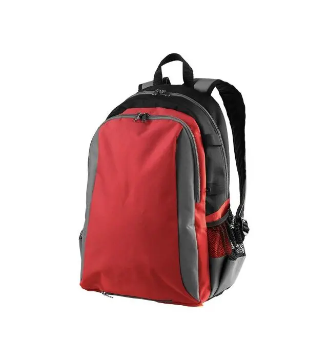 Large Convertible Sports Backpack - Heavy Denier Polyester Bag with Bat Straps, Reinforced Sides, for Basketball, Sports Ball Activities (Black/Graphite/Black)