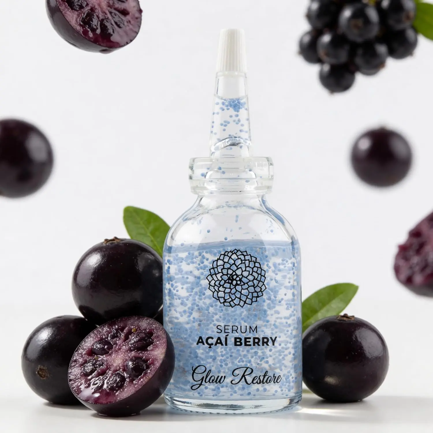 Dahlya Dew Açaí Glow Restore Face Serum, Radiance & Glow Boosting, Antioxidant Açaí + Vitamin E, Brazilian Skincare, 30ml, Made in Brazil