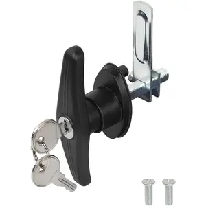 Cap Camper Shell T-Handle Lock Latch Replacement Parts,  Bed Topper Door Locking Kit Accessories with  - Right Lock