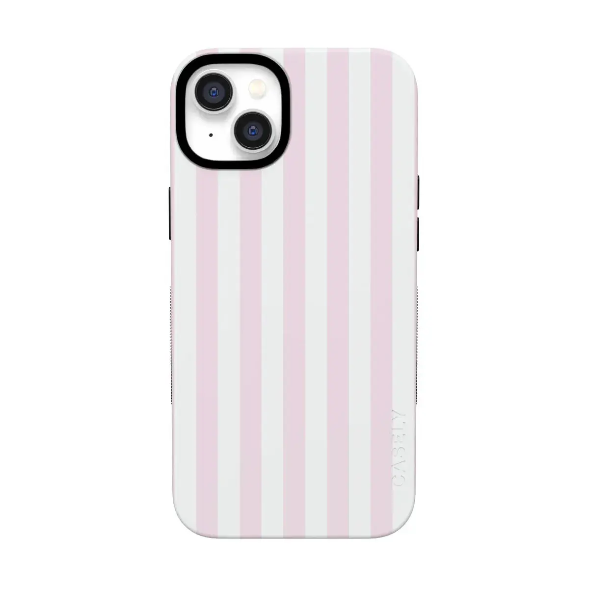 Casely iPhone 13 Case | Sunday Best | Pink Stripes | Bold Protective Design | Compatible with MagSafe