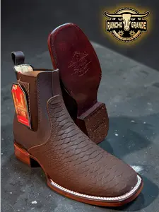 Botin para Hombre Piel Genuina diseno Moderno / Men's Western Ankle Boots Genuine Leather