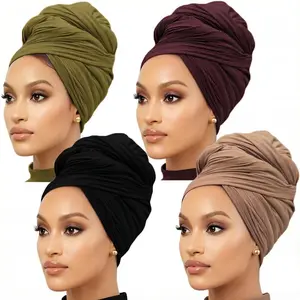 Head Wraps for Black Women Stretch Headwraps Large Hair Wraps Hijab Scarves for Muslim Head Scarf Turban HeadbandsGift