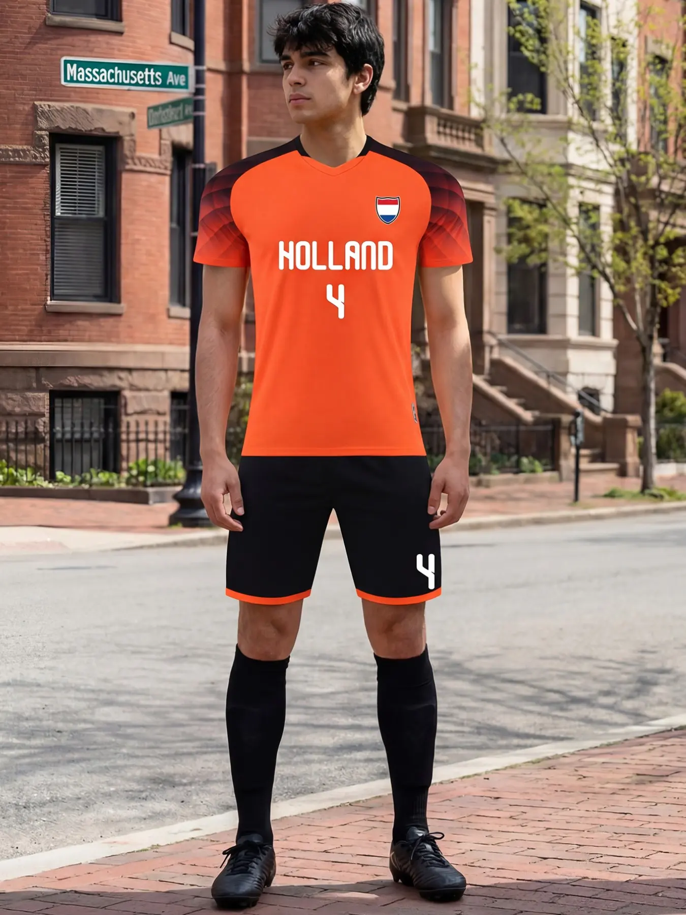 2026 Dutch Style Soccer Jerseys Set, Sportswear Clothing, Quick-Dry Breathable Moisture-Wicking, Slim-Fit Sporty Design, Fan Gear for Match Days