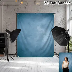 2D Flat Banner, 1pc Blue to Light Blue Ombre with Cloud Texture Backdrop Decor, Wedding Photography Backdrop for Photo Studio Posing Props Scenery, Suitable for Newborn Photography, Portrait, Wedding, Birthday Party, Home Decor, Photography Studio