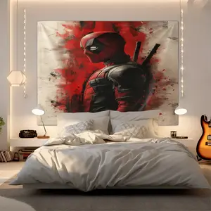 Home Decoration Deadpool and Wolverine Tapestry, Fashionable Room Flags, Unique Wall Art in Living Room and Bedroom, Suitable as Birthday and Daily Holiday Gifts