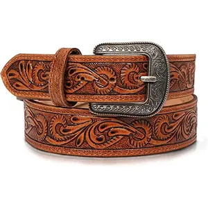 RAWHYD Western Leather Belt for Men - Cowboy Belts of size 32 - 44