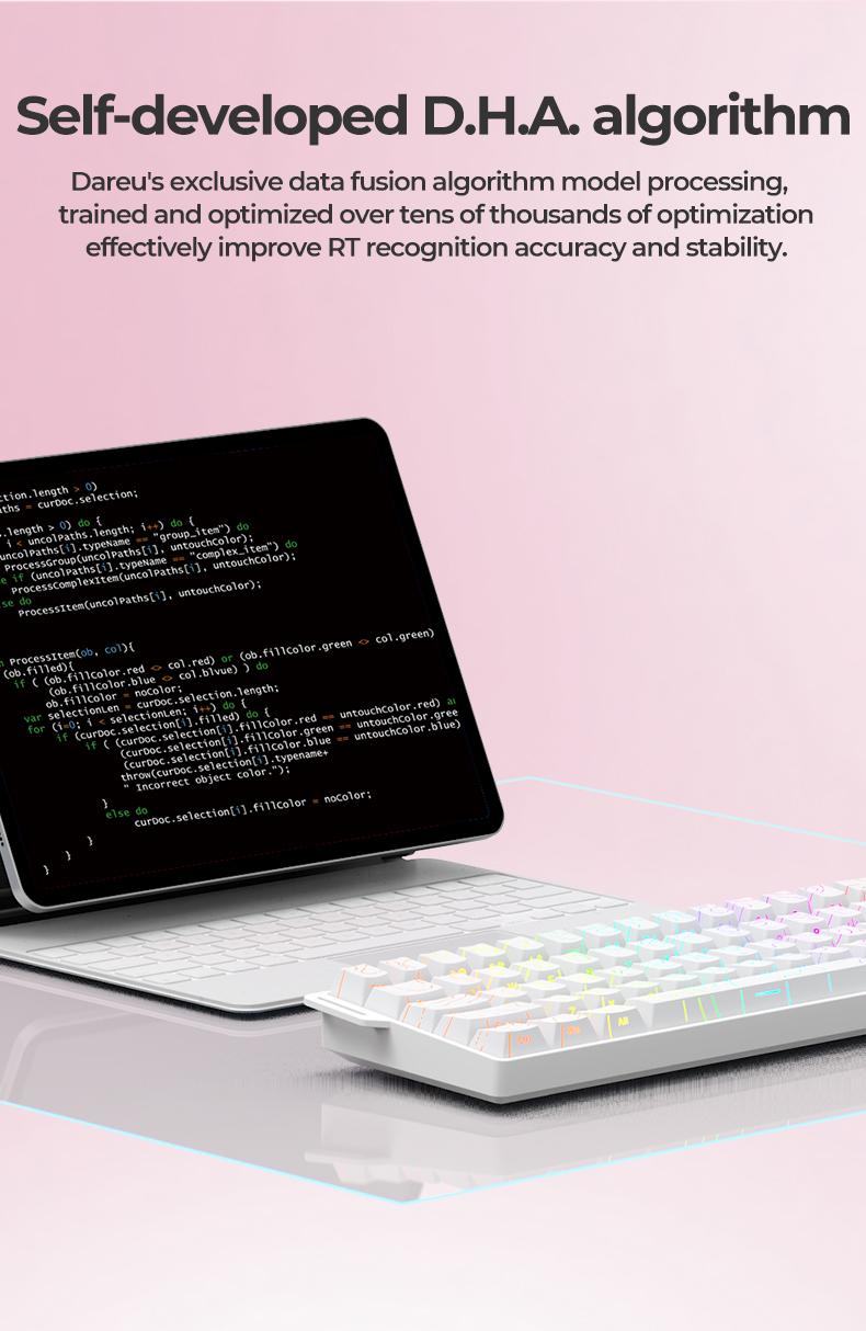 DAREU COOL60 | Wired 8K Magnetic Gaming Keyboard 0.01mmRT Accuracy