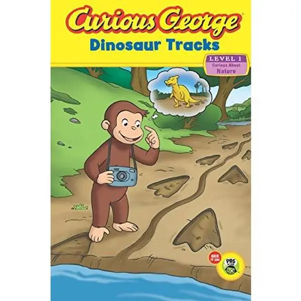 USED Book - Curious George - Dinosaur Tracks by Julir Tibbott (Paperback) - english