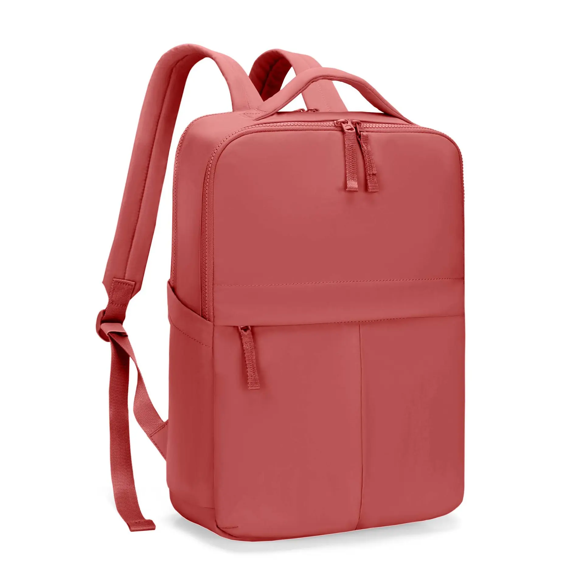 Lulu-style water-resistant nylon backpack for travel and outings; casual, versatile, foldable