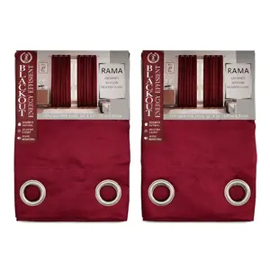2 Pack Rama Burgundy Energy Efficient Curtains 2 Panels 54x84 Blackout Grommet Window Treatment