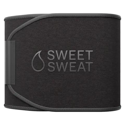 Sweet Sweat Ab Trainer for Women and Men - Sweat Band Waist Trainer Belt for High Intensity Training and Gym Workouts, 5 Adjustable Sizes