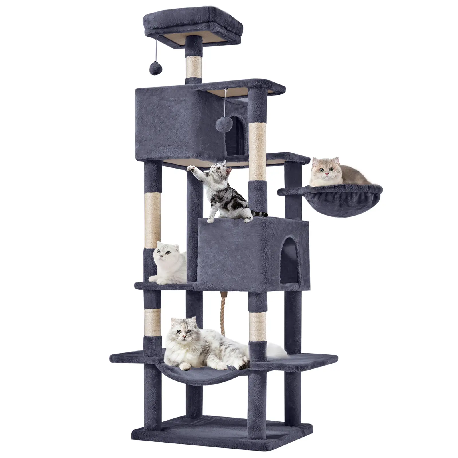 【New Size】 Cat Climbing Shelf, Post Cascading Cat Climbing Shelf, Indoor Playhouse, Cozy Nest, Durable, Space-Saving Design, Gift for Pet Owners