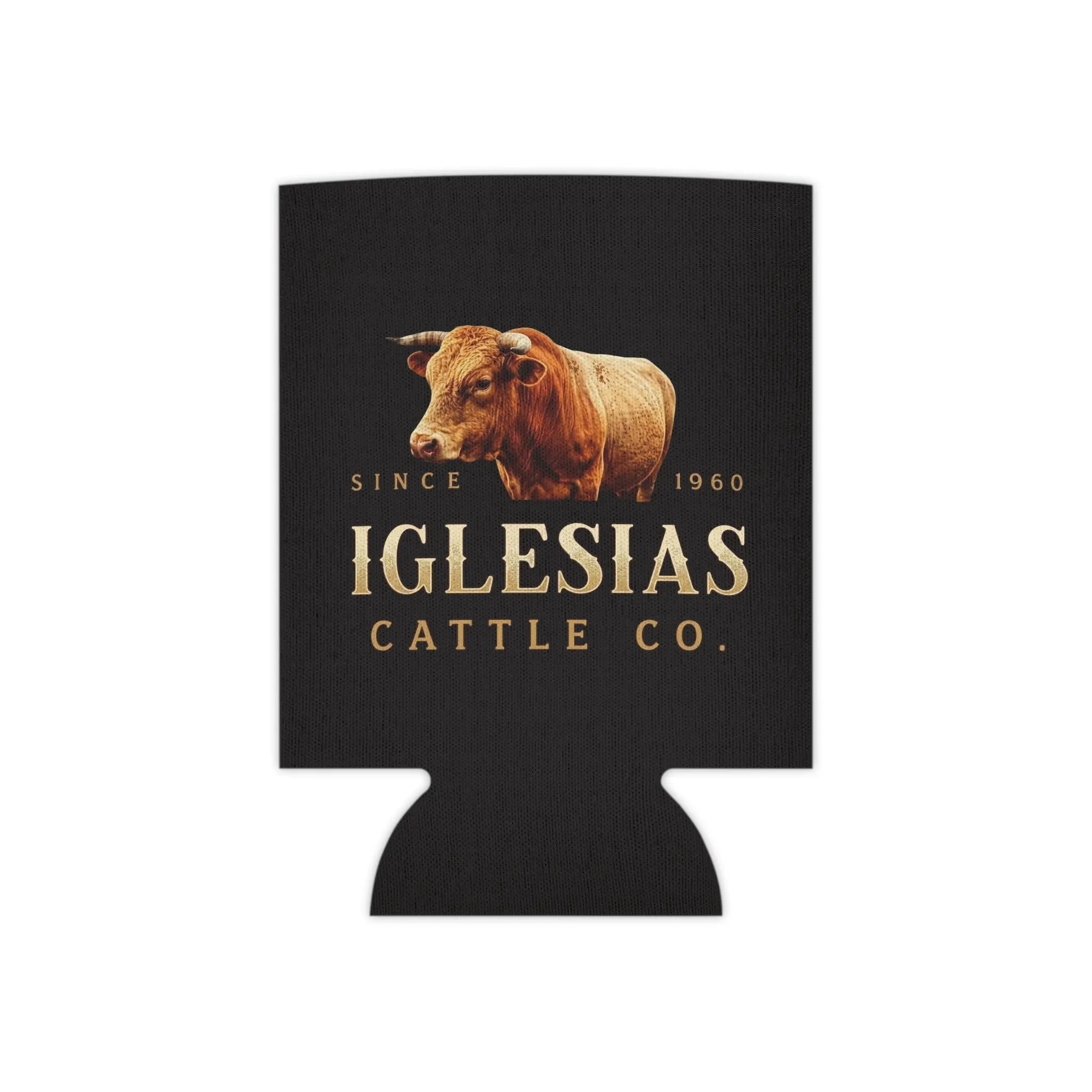 Rustic Iglesias CC. Logo Lightweight Can Cooler
