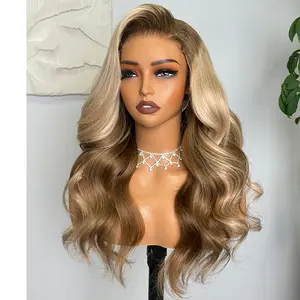 [5x6 Lace] Megalook Glueless Lace Front Human Hair Wig 5x6 Pre Cut and Pre Plucked Side Part Fashion Blonde Color for Women