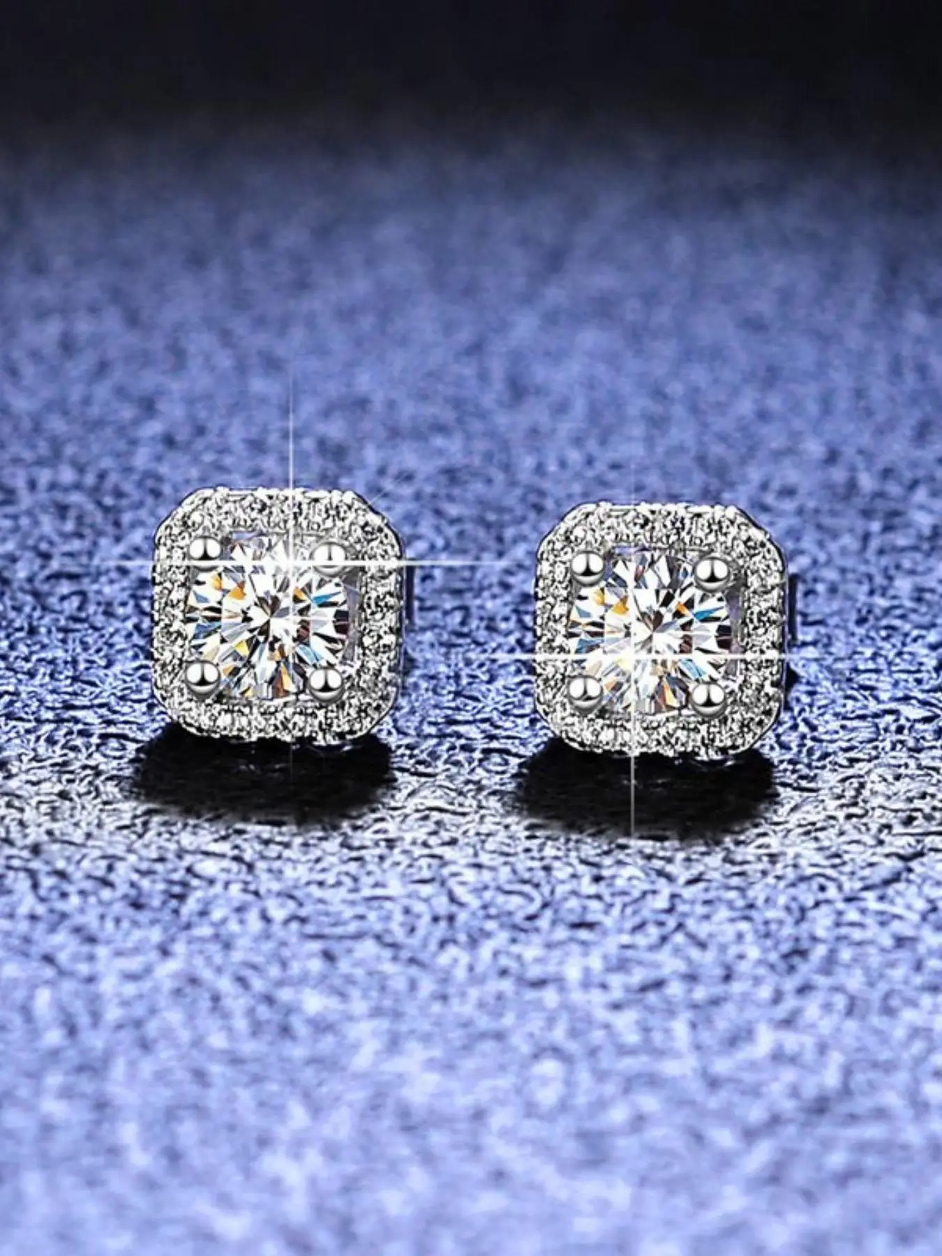 Square Shaped Artificial Zircon Decor Stud Earrings, Elegant All-match Jewelry for Women & Girls, Female Classic Fashion Accessories for Daily Wear