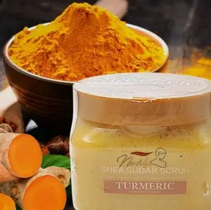 Neverlye Turmeric Sugar Scrub 610g with Real Cucuma Turmeric Natural Ingredients for Exfoliating Dead Skin & Restoring Softness