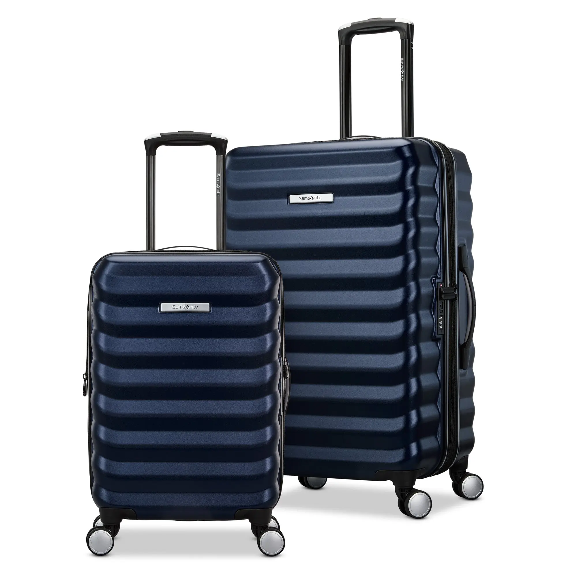 Samsonite Hard-Sided 20 & 24 Inch 2-Piece Lightweight Checked Large Expandable Element Suitcase Set