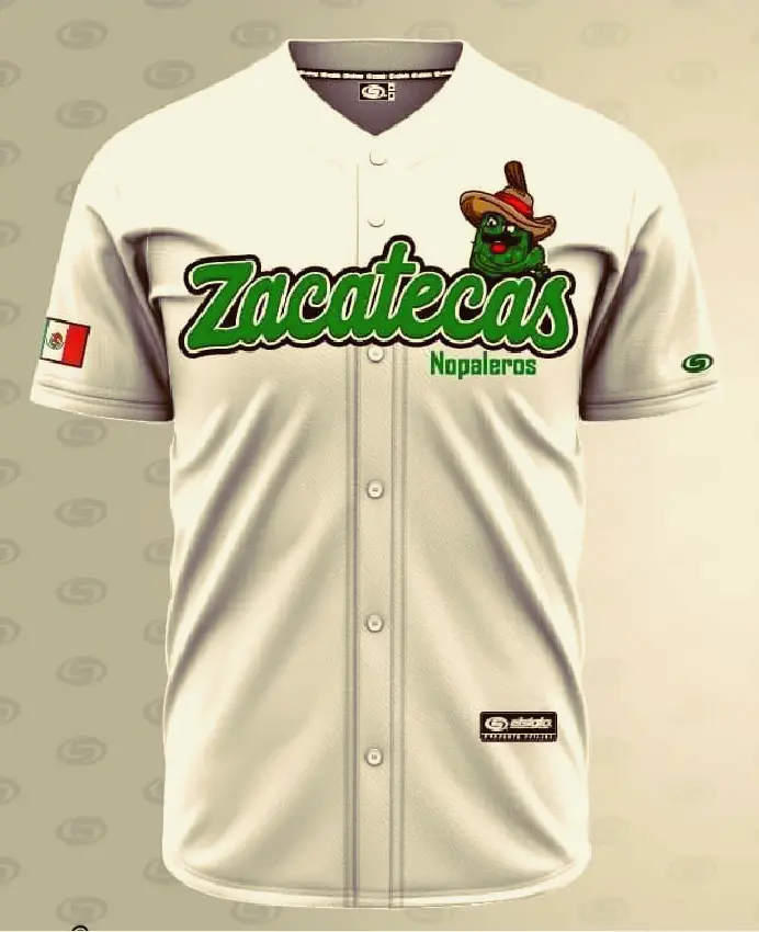 WHITE ZACATECAS BASEBALL JERSEY