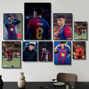 Pedri Talented Poster HD self-adhesive fade-proof waterproof wrinkle-resistant poster stickers suitable for living room bedroom dormitory cafe bar background decoration wallpaper and gifts