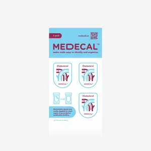 Cholesterol Medecal - Removable Label Decal - Identify and Organize Medications