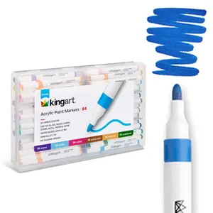 Acrylic Paint Markers Set – 84 Colors, 2mm Bullet Tip, Water-Based, Storage Case Included