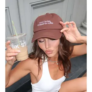 Sorry I'm Late, I Stopped For Coffee Baseball Cap