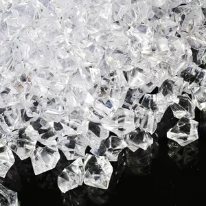 1 inches Fake Ice Cubes Stones, 530 Pcs 3 lb Vase Fillers for Centerpieces Table Decorations for Party Winter Decorative Rocks Home Decor Wedding Food Display Ornaments