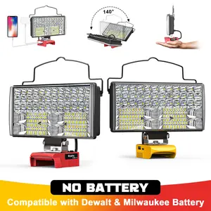 LED Work Light for Milwaukee M18 Li-ion Battery, Battery NOT Included, 27W 2700 Lumens LED Flood Light with Low Voltage Protection & USB & Type-C Charging Port