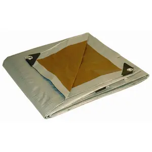 Foremost Tarp  8 ft. X 10 ft. Silver & Brown Tarp