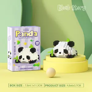 [PANDA]Cute Panda Building Blocks Toy Set | Cartoon Animal Brick Figures | Creative DIY Assembly Gift for Kids & Collectors | Educational Construction Toys for Girls and Boys | Panda Series Mini Bricks