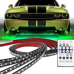 Automotive Undercarriage LED Ambient Lighting Kit (4-Pack), 16M Colors, Music Modes, Remote & App Control, for Cars, Pickup Trucks underglow light