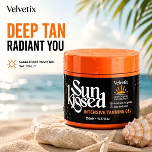 Velvetix Daily Tanning Gel | Lightweight Bronzing Body Gel for Soft, Natural-Looking Glow | Smooth Hydrating Finish | 5.07 Oz#Summervibes