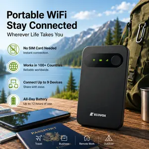 Special Deals for You Days: ECOVOX Wireless Wi‑Fi Hotspot, 4G LTE pay-as-you-go portable internet device, Wi‑Fi 6 technology, up to 150 Mbps, automatic carrier switching, connects up to 9 devices — a must-have for travel, camping, and work