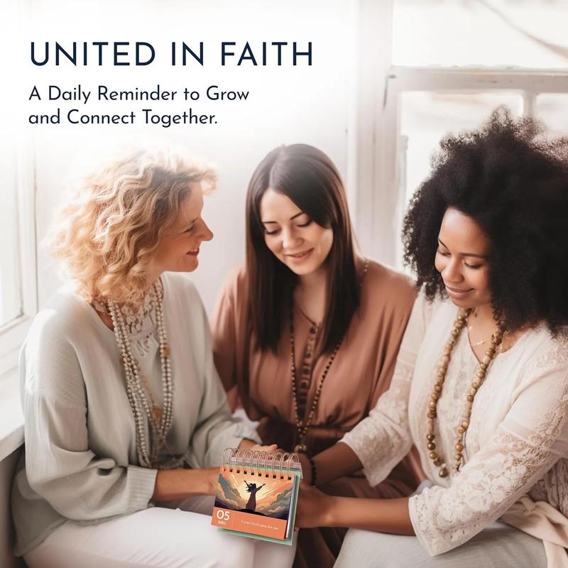 Inspirational Desk Calendar with Prayers, Blessings, and Devotions – Christian Gifts, Religious and Spiritual Gifts for Women, Christian Desk Decor, Inspirational Gifts