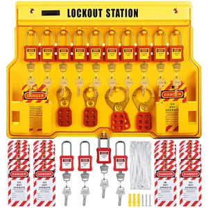 58-Piece Lockout Tagout Kit For Industrial Electrical Safety Including Padlocks, Lockout Station, Hasp, Tags And Zip Ties, LOTO Tools For Electric Power, Machinery Maintenance, Industrial Safety Compliance And Energy Management