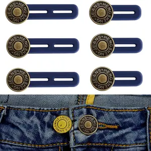 6 Piece Set Jeans Button Extenders, Adjustable Buttons, No Sewing Required, Unisex Pants Button Extenders, Adjustable Waistband Extension, Durable Design