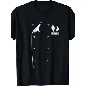 Men's & Unisex Chef Uniform Coat - Hawaiian Style Short Sleeve Cooking Jacket, Breathable Cotton Top. Ideal for Gifts, Themed Parties, Casual Wear, Events and Cooking Demonstrations, Available in Plus Size.