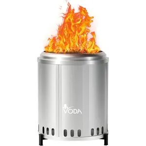 Smokeless Tabletop Fire Pit, 12.5 Inch Portable Outdoor Wood Burning Firepit with Stand for Patio and Camping