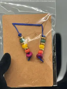 Small Handmade Beaded Bookmark – Cute Book Accessory # 2311