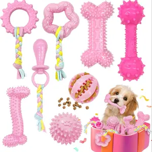 Puppy Teething Toy Set, Designed for Small Dogs During Teething, 8-Piece Puppy Toys, Interactive Teeth Cleaning Snacks, Chew Stick