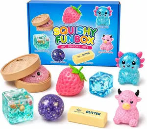 8-Piece Mystery Box Set, Slow-Rising Stress Relief Fidget, Sensory Squishy Bundle with 8 Unique Styles, Creative Blind Box Party Gifts