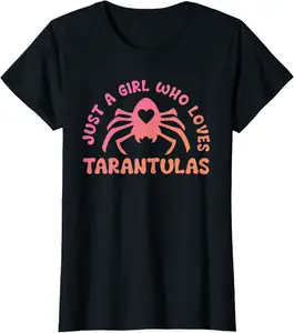 Womens Girl Who Loves Spiders Spider Web Cobweb Tarantula Arachnids T-Shirt - Lyasiamcmi Shop 78B09ZWV1SFH