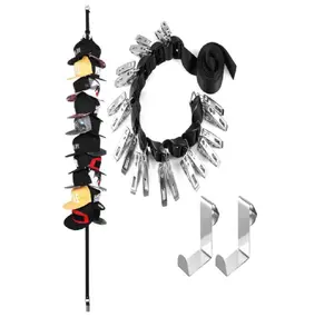Over-the-Door Baseball Cap Hat Rack with 20 Hooks - Space-Saving Hanger Holder & Storage Organizer for Caps and Hats TIKA
