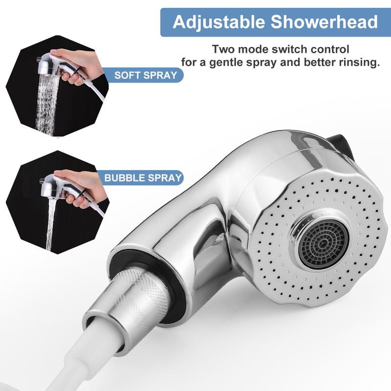 Hand Shower Sink Shower Hose Sprayer for Hair Washing,Faucet Rinser Set with Faucet Adapter,Shower Stand and Hose - for Bathroom,Laundry Tub